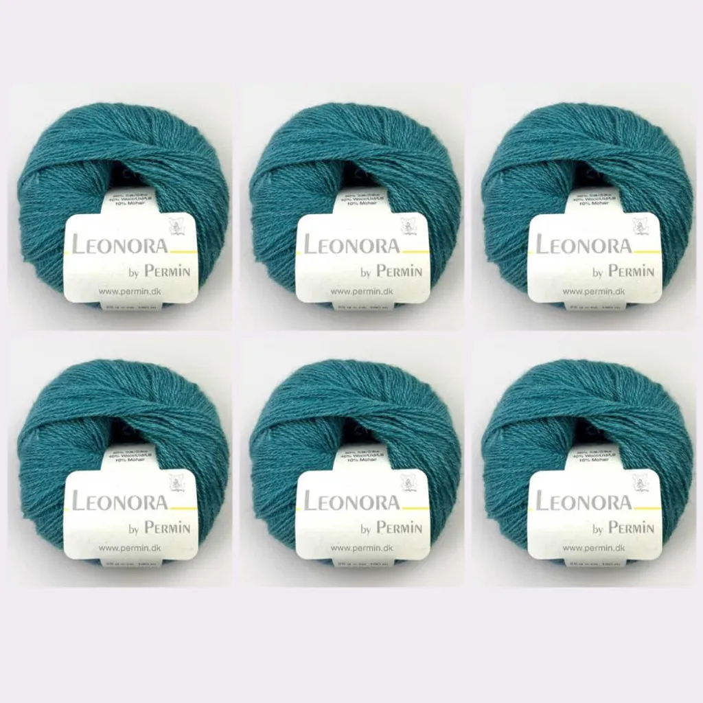 Fil Leonora Permin 50% Soie et Mohair Coloris 27 Essence Pack de 6 x 25g