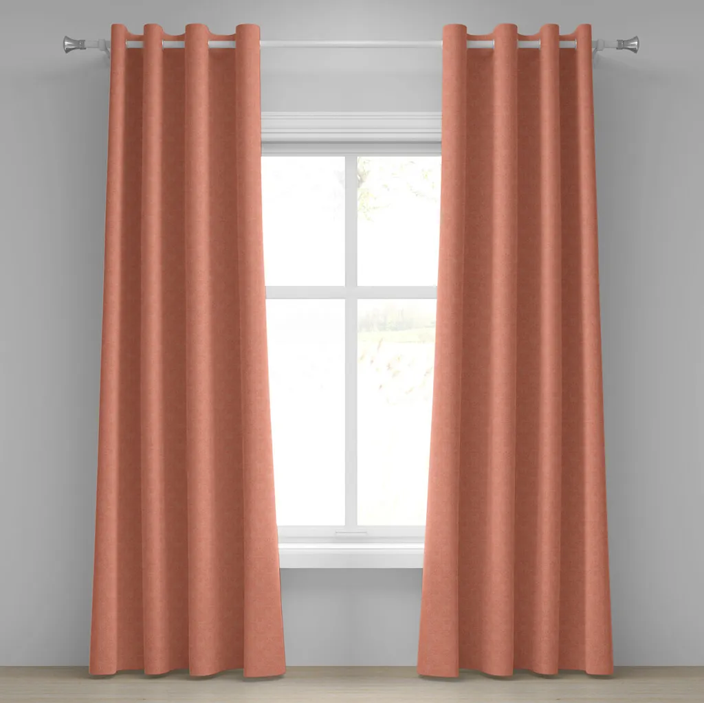Paire de rideaux décoratifs fleurs de printemps pêche 280 x 245 cm
