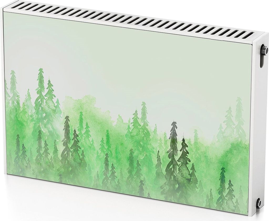Wald – Magnetische Heizkörperabdeckung – 90x60 cm – Magnet Heizkörperabdeckung – 3D Würfel – Heizkörperverkleidung – Magnetische Wa...