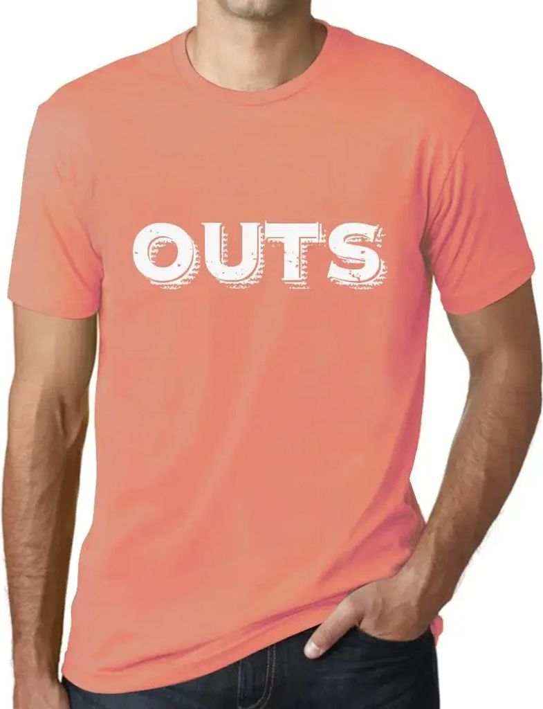 Herren Grafik T-Shirt Ausgänge – Outs – Öko-Verantwortlich Vintage Jahrgang Kurzarm Lustige Druck Geburtstag Geschenk Mann