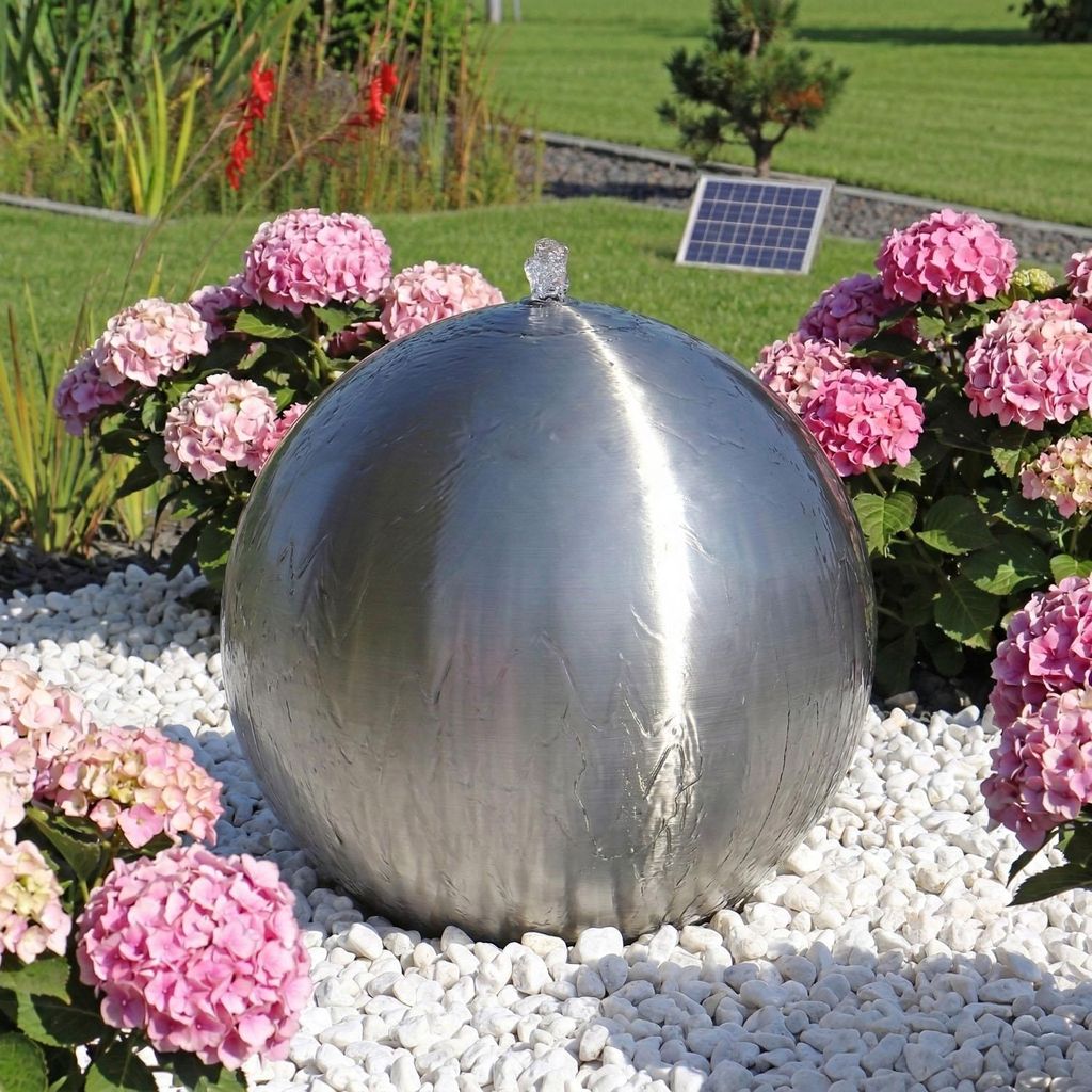 CLGarden Edelstahl Kugel Springbrunnen 48 cm mit Produktbild 