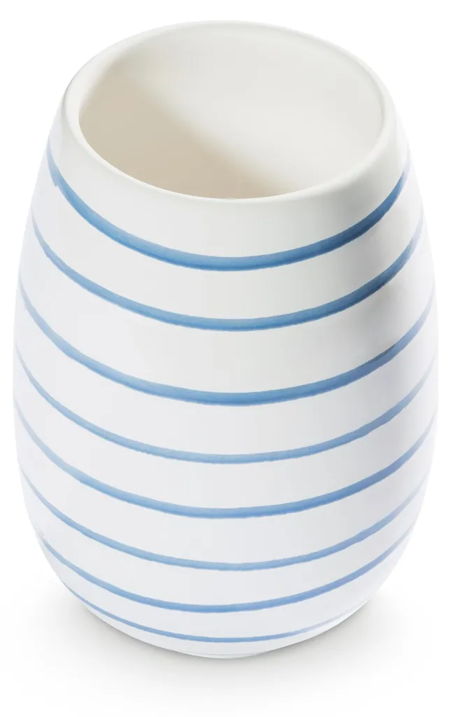Vase en céramique décor flammé bleu Gmundner Keramik 15 cm pour votre table
