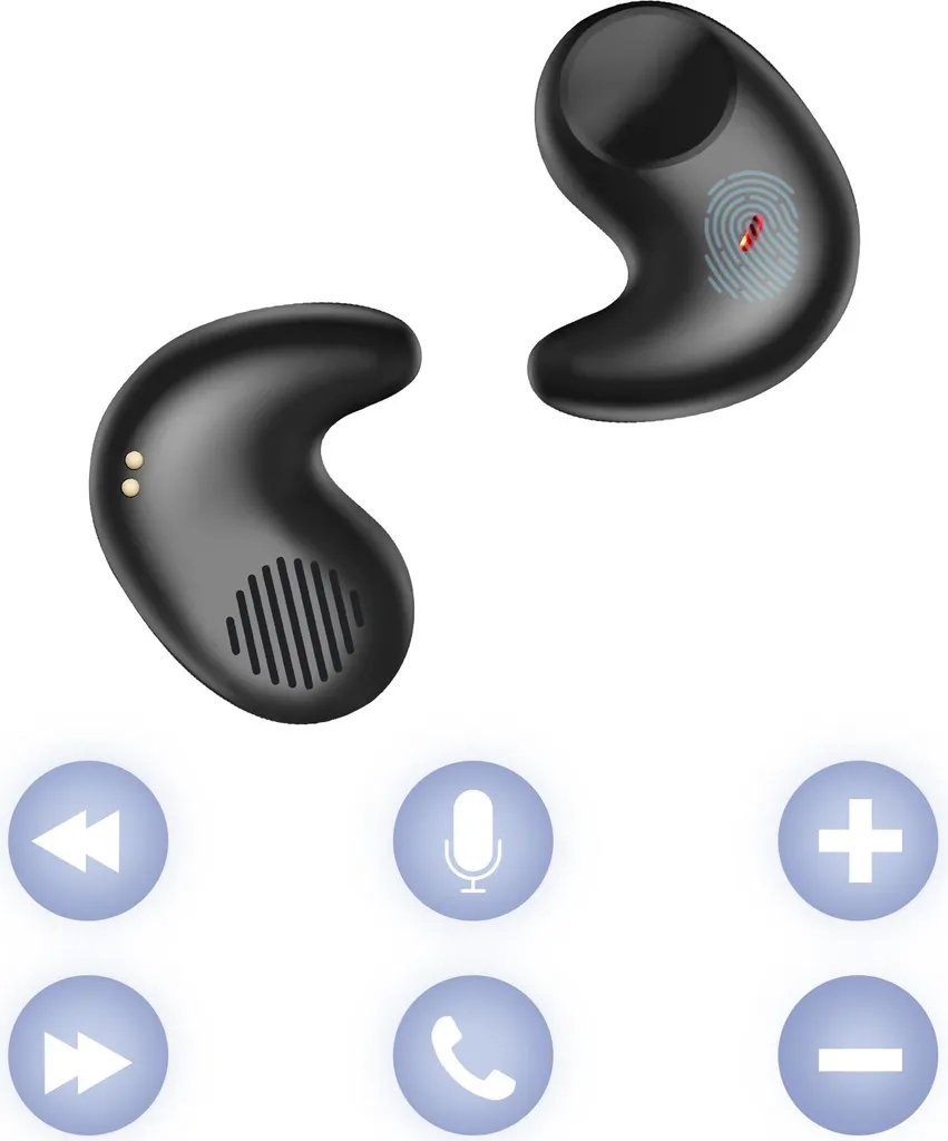 Écouteurs Avizar TWS Bluetooth 5.3 Stéréo avec Réduction de Bruit ANC Noir