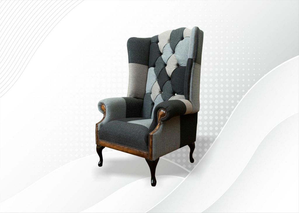 Chesterfield Sessel Mehrfarbig Ohrensessel Möbel Wohnzimmer Modern Design Luxus