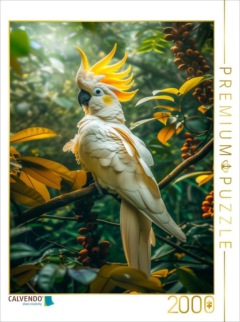 CALVENDO Puzzle Kakadu | 2000 Teile Lege-Größe 90x67cm Foto-Puzzle für glückliche Stunden