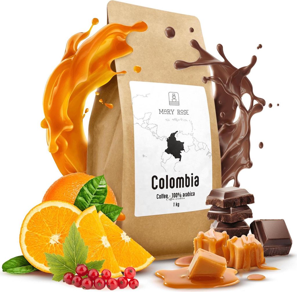 Mary Rose - Kaffeebohnen Colombia Medellin 1kg - Premium Spezialitätenkaffee Omniroast 100% Arabica Rote Johannisbeere, Orange - Mild Säuerlich