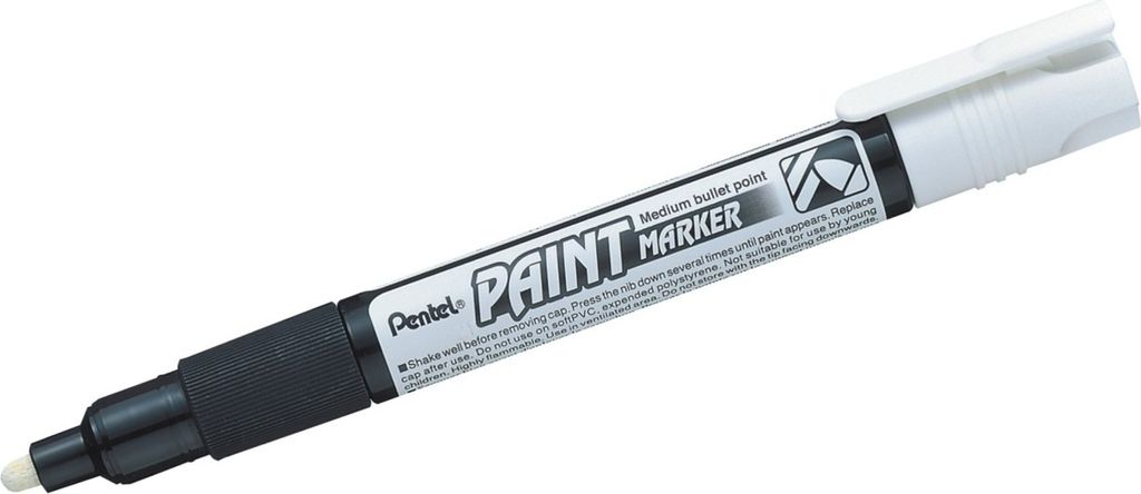 Pentel paint marker permanent marker conical tip white -12u-