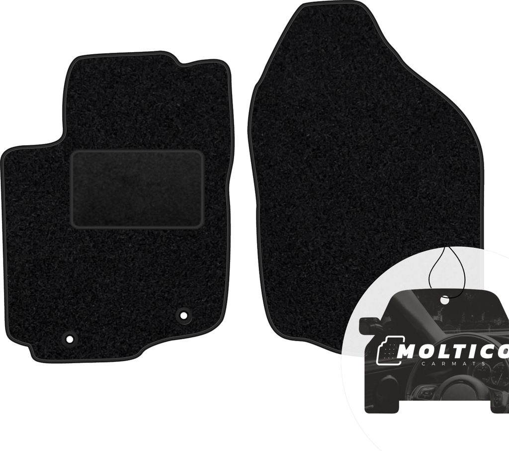 moto-MOLTICO Vorne Fußmatten Auto Velours Autoteppiche Schwarz Automatten Set 2-teilig passend für Toyota Rav 4 IV 2013-2019