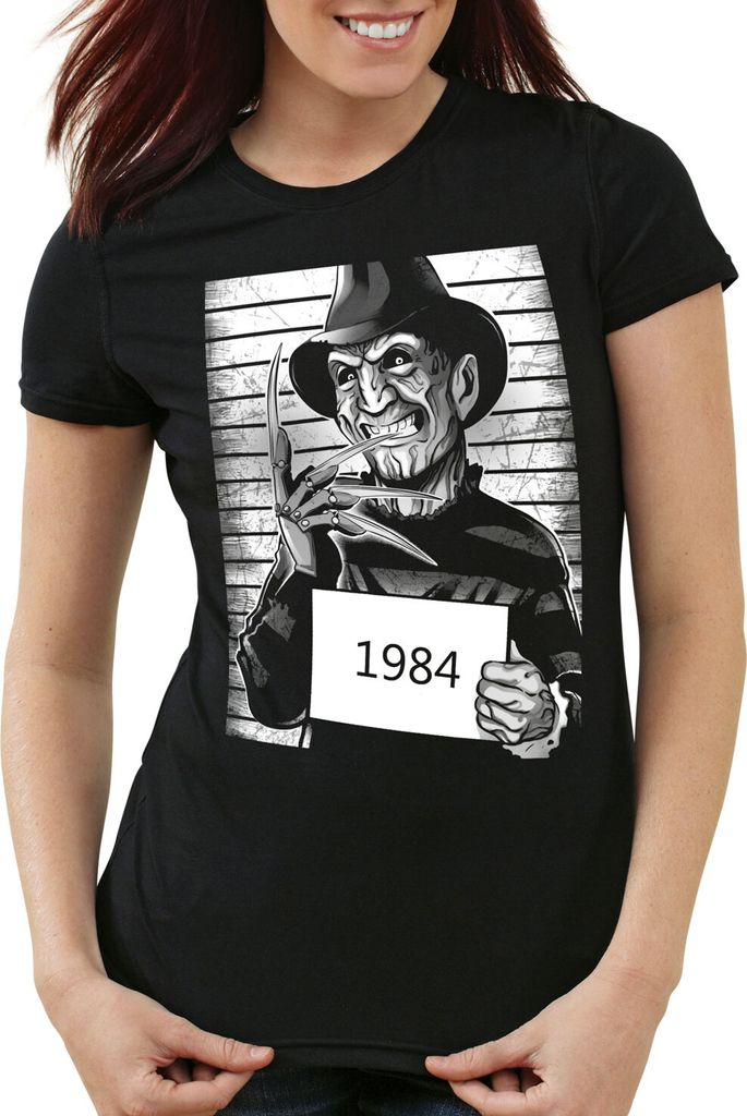 style3 Freddy 1984 Damen T-Shirt halloween horror krueger, Größe:M
