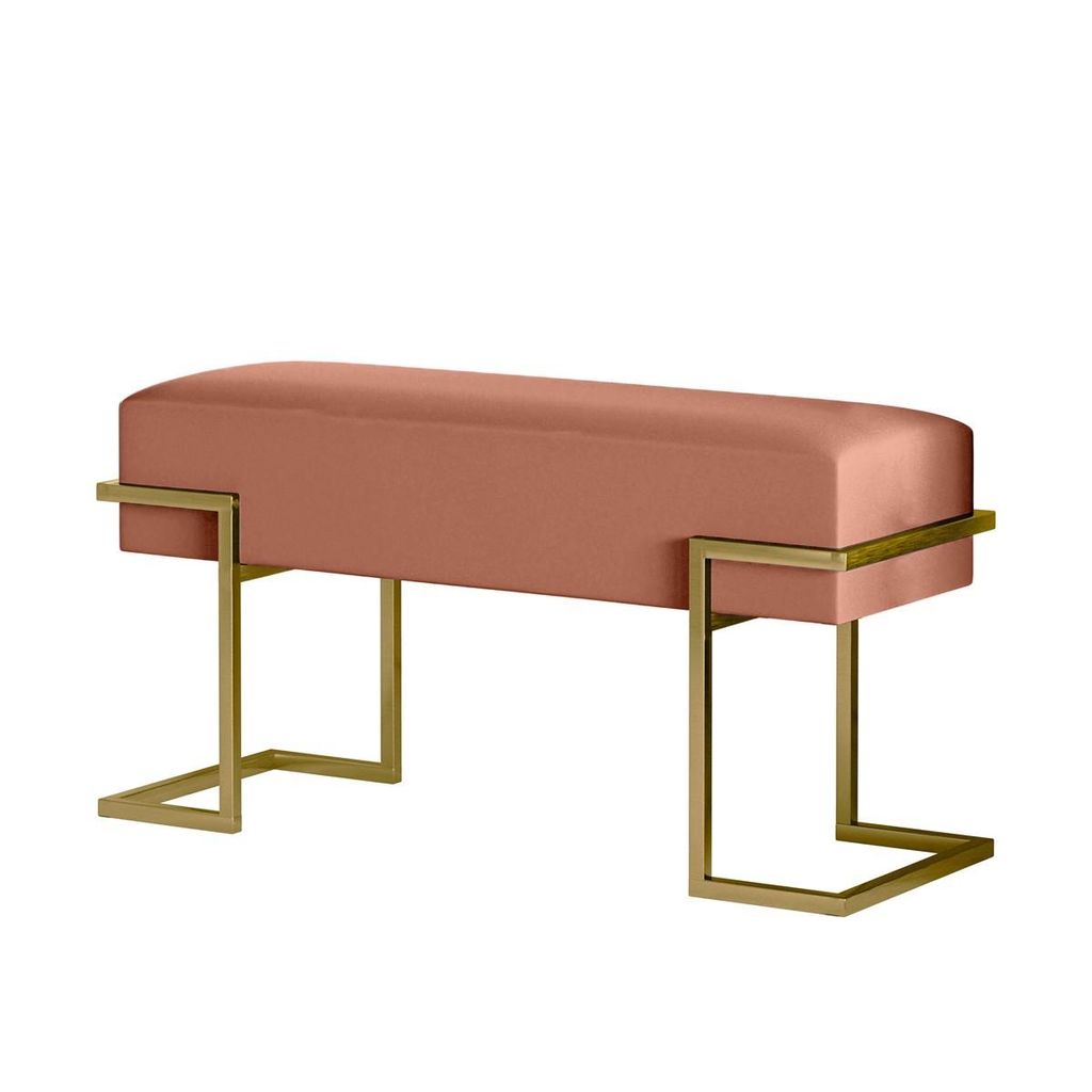 BETTSO CELY 100 Loft Bank in Rosa mit goldenem Rahmen
