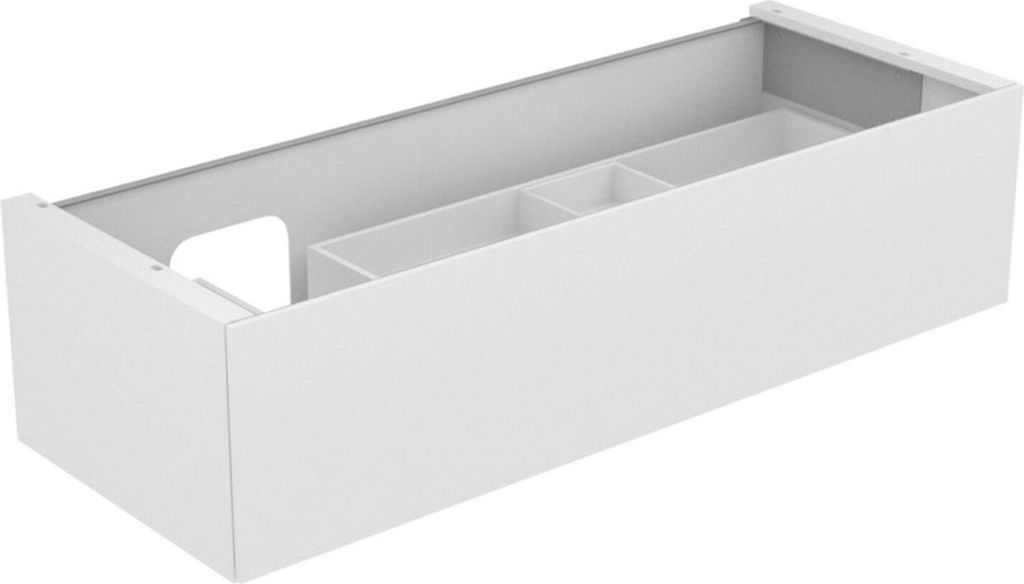 Keuco Waschtischunterbau Planning EDITION 11 1400 x 350 x 535 mm, Siphonausschnitt links mit LED-Innenbeleuchtung Eiche Hell