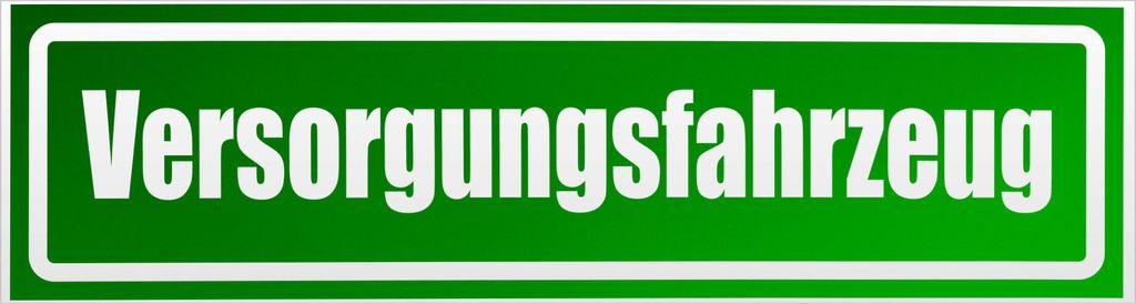 Kiwistar Versorgungsfahrzeug invertiert Magnetschild Schild magnetisch - 30cm Grün - reflektierend - Magnetfolie für Auto PKW Kfz