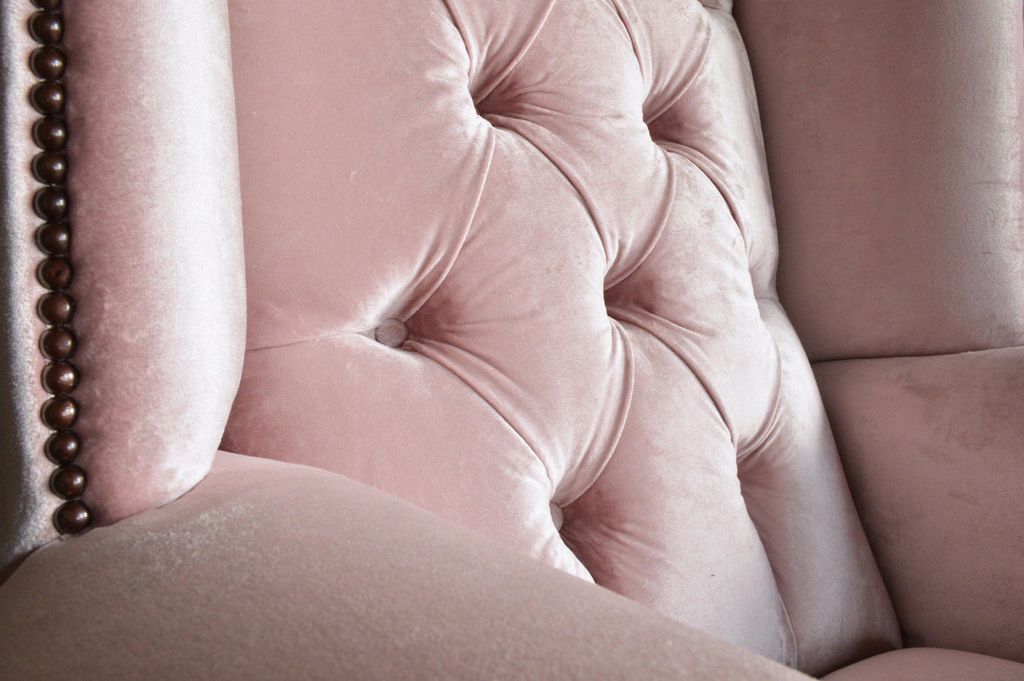 Ohrensessel Sessel Fernseh Design Polster Sofa Couch Chesterfield Textil Neu 356