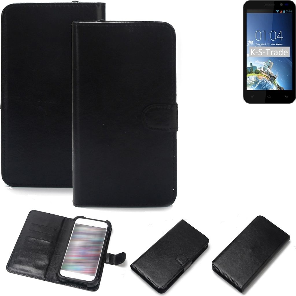 K-S-Trade Handyhülle Schutzhülle kompatibel mit Kazam Tornado 2 5.0 Handy Schutz Hülle Handyhülle Bumper schwarz 1x