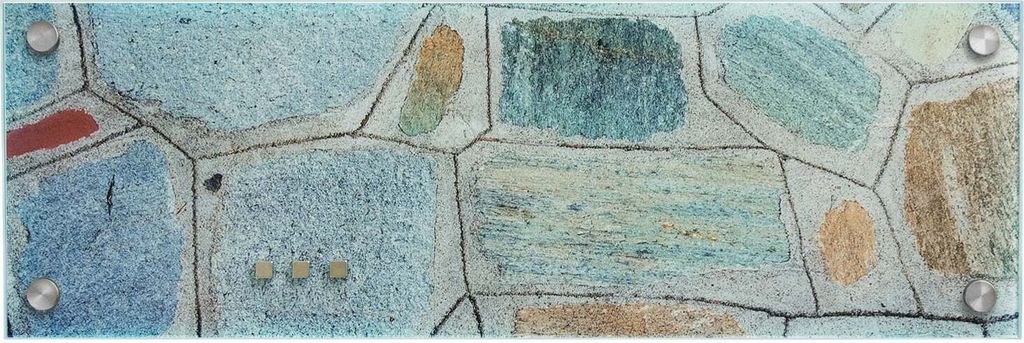 Design-Glas-Memoboard Flagstone 20x60 cm