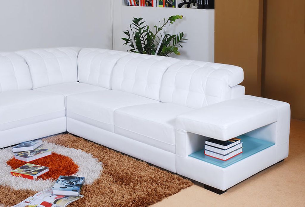 Designer Sofa Couch Ecksofa mit Hocker Polster Garnitur Wohnlandschaft U-Form