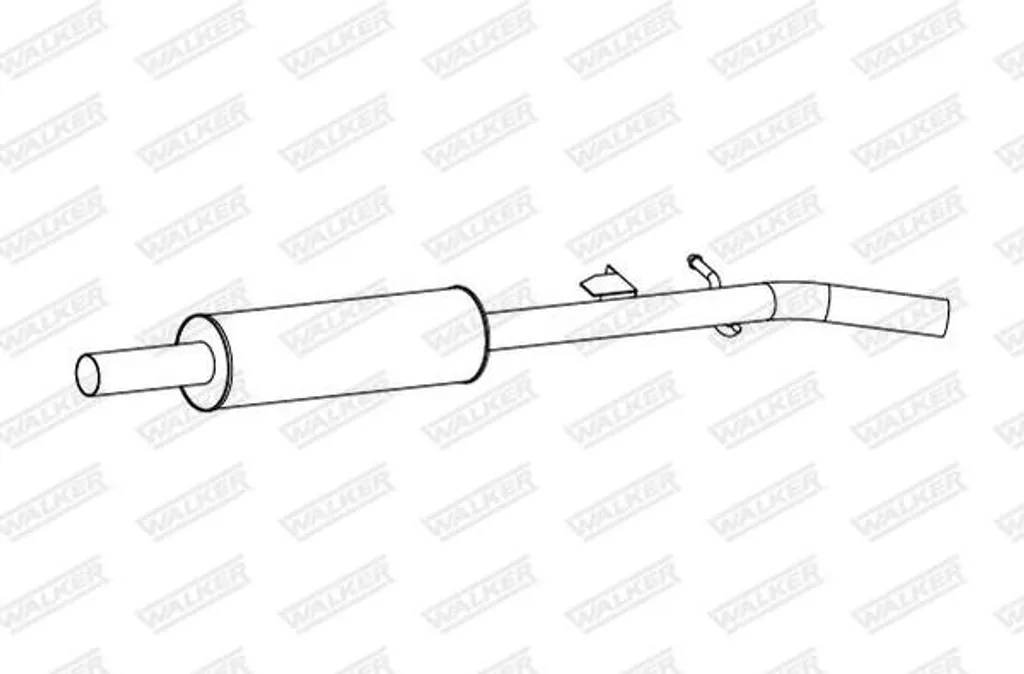 Silencieux central WALKER 24309 compatible pour Clio 200108306R