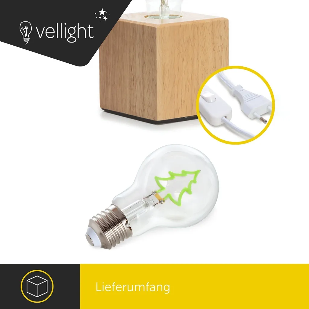 Lampe décorative sapin de Noël ampoule LED verte E27 à filament
