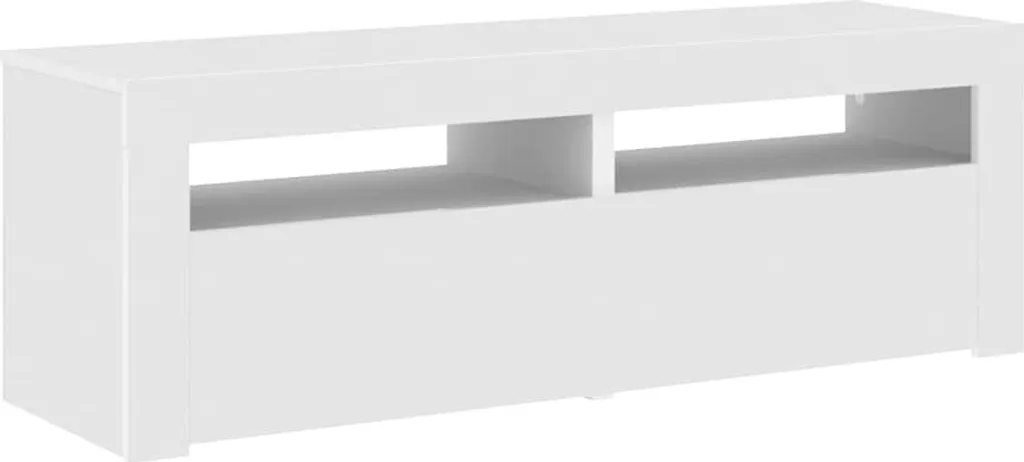 Mobile Porta TV Moderno Bianco LED 120cm | Ideale per Soggiorni Piccoli