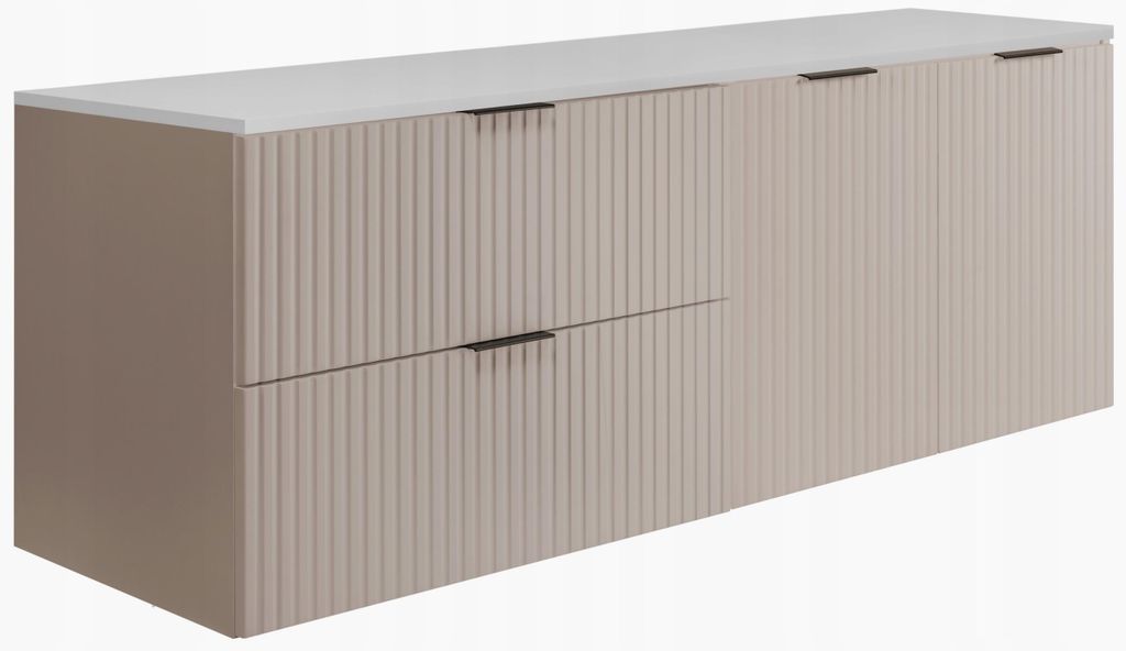Rodan Szafka pod Umywalkę 160cm - Wisząca - Ryflowana Zdjęcie produktu 