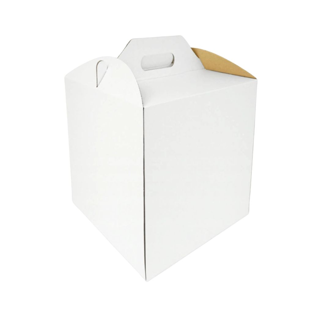 Boîte à gâteaux KAPAK, blanche, dimensions 28x28x35 cm, Image du produit 