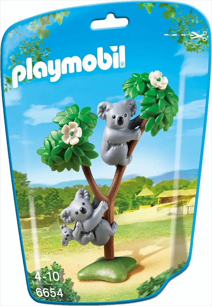 PLAYMOBIL 6654 Famille de Koalas avec Bébé Oiseau - Figurine Zoo