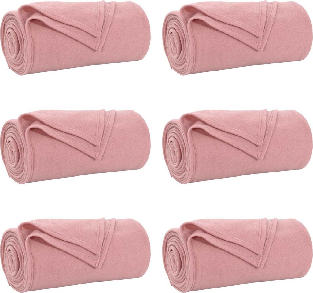 vidaXL Wohndecken 6 pcs Rosa 270 x 240 cm Fleece
