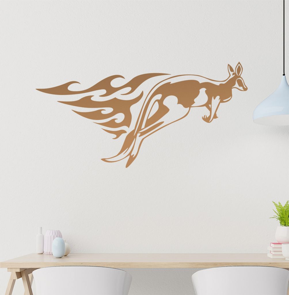 Tribal Känguru Wandtattoo in 6 Größen - Wandaufkleber Wall Sticker - Dekoration, Küche, Wohnzimmer, Schlafzimmer, Badezimmer