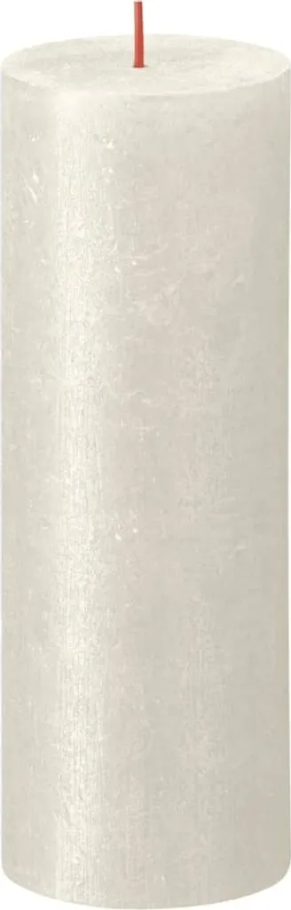 4 Candele Grandi Bolsius Shimmer Avorio 190mm - Ideale Eventi