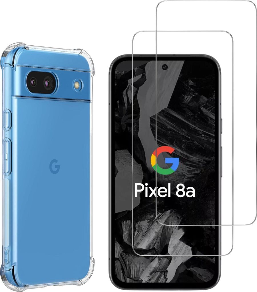 Custodia antiurto per Google Pixel 8a e 2 protezioni in Immagine del prodotto 