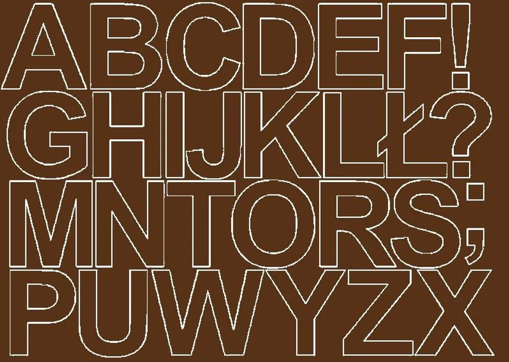 Lettres autocollantes marron brillant 8 cm en vinyle haute qualité