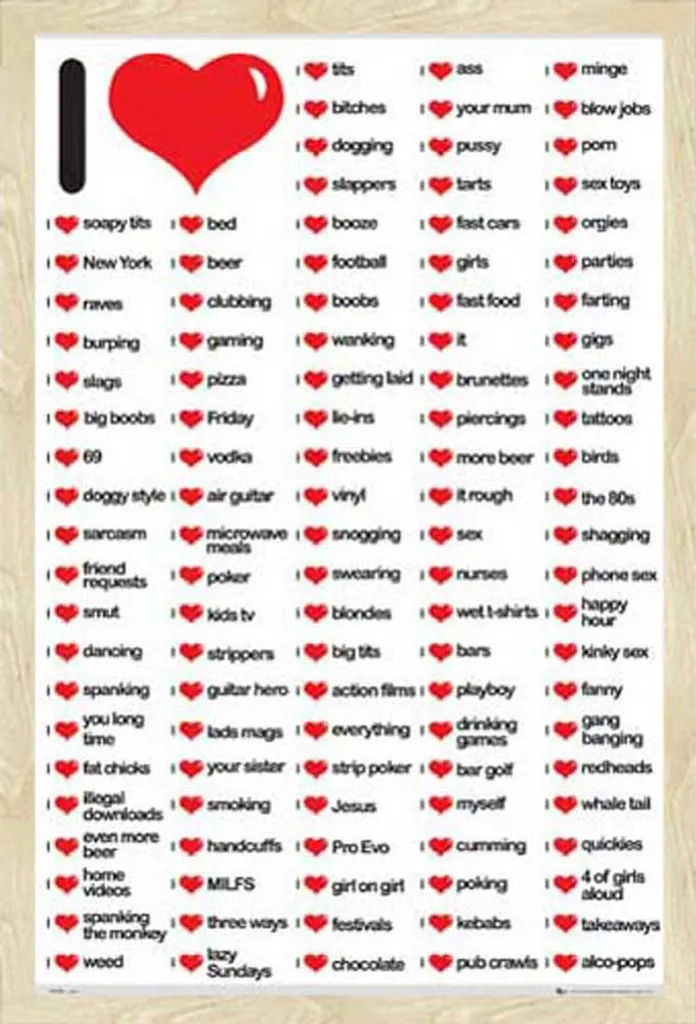 Set Cornice Shinsuke Maxi MDF Oak 61x91 + Poster I Love rimovibile