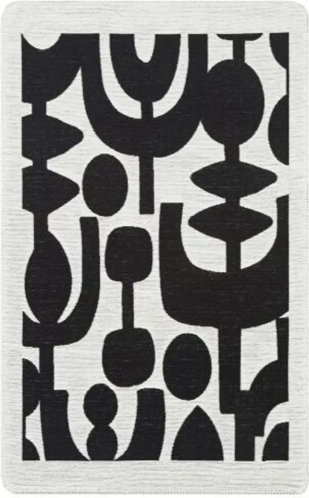 Décoration de Couloir avec le Tapis Kelim Arya Neo 07 Noir Blanc 75x180