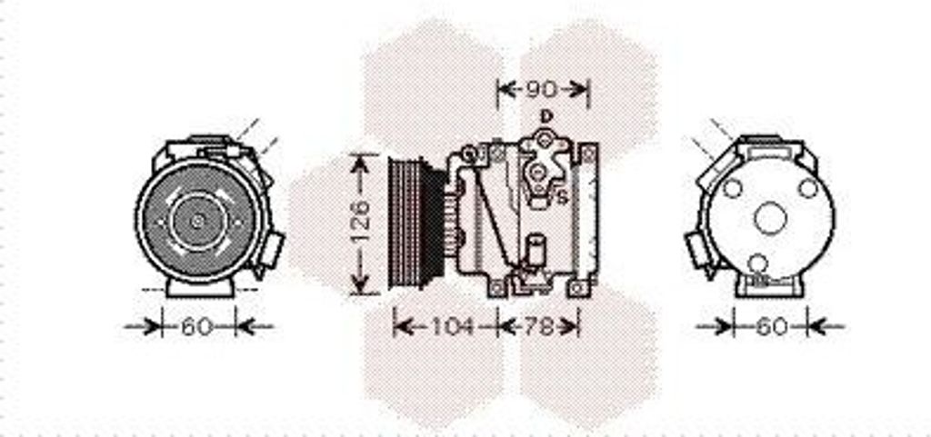 VAN WEZEL 5300K449 Klimaanlage Klimakompressor für TOYOTA Avensis Kombi (T22) AVENSIS (T22) AVENSIS Liftback (T22)