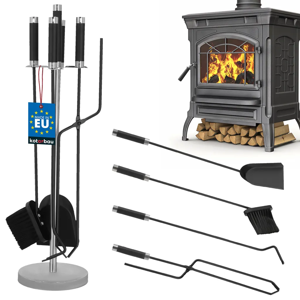 Set Accessori KOTARBAU® 5 Pezzi - Acciaio Professionale per Camini