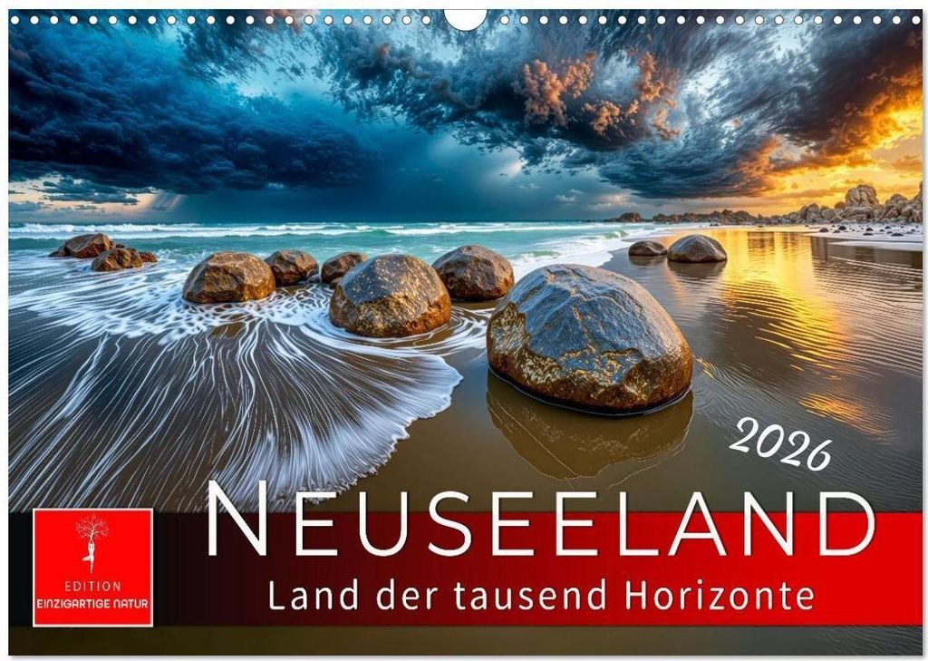Neuseeland - Land der tausend Horizonte (Wandkalender 2026 DIN A3 quer), CALVENDO Monatskalender