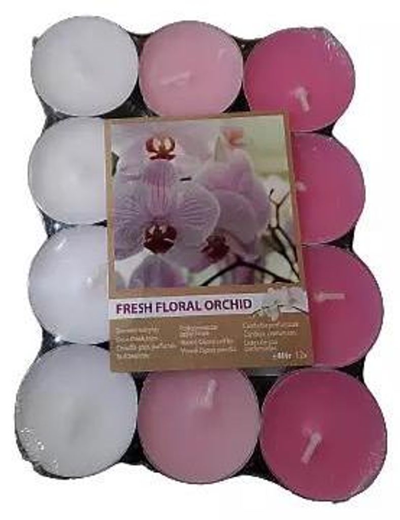 Teelicht Fresh Floral Orchid 12 Stück