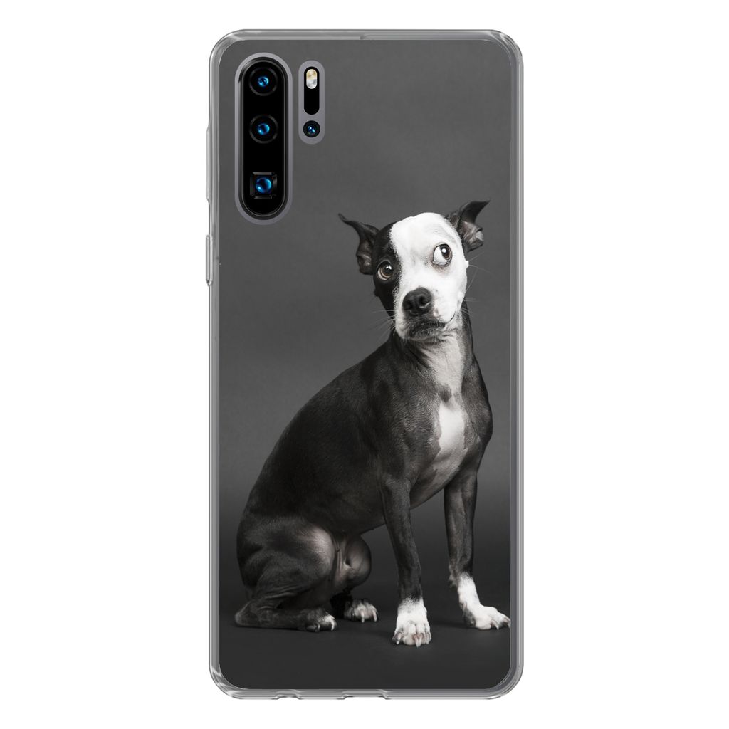 MuchoWow Handyhülle Schutzhülle Hülle für Huawei P30 Pro Hund - Spot - Porträt Silikon Softcase Handy Hülle