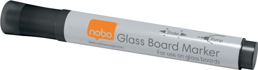 Nobo Marker 4 Stk. für Glas-Whiteboards Schwarz