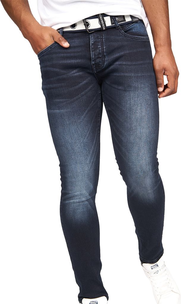 Crosshatch - "Barbeck" Jeans für Herren BG689 (40S) (Dunkelblau)