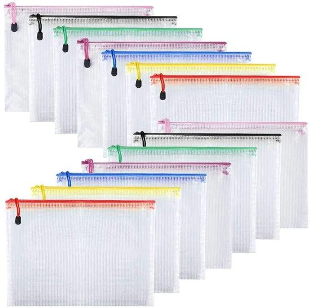 Pochette A5 étanche avec fermeture éclair fluide pour fournitures bureau