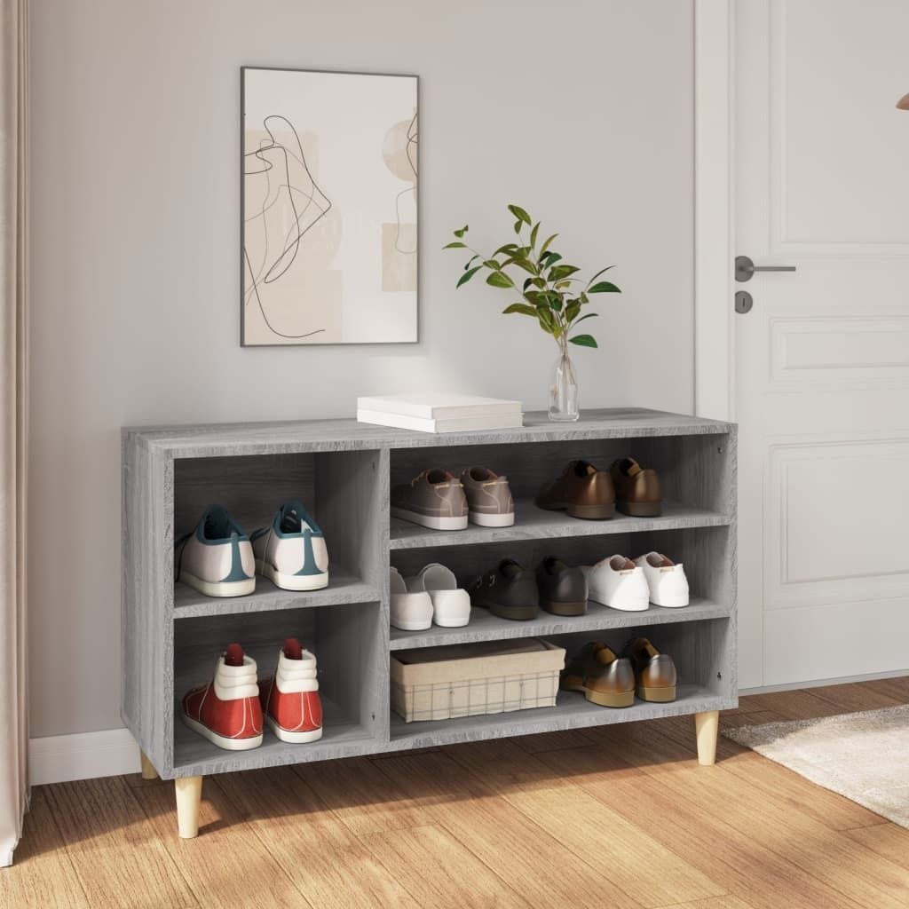 vidaXL Schuhregal Grau Sonoma 102x36x60 cm Holzwerkstoff - Produktbild 
