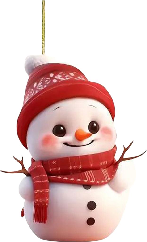 Weihnachtsmann-Rentier-Anhänger, festlicher Weihnachtsbaum, hängendes Ornament, Acryl, Cartoon-Weihnachtsmann-Dekoration für Schlüsselanhänger...