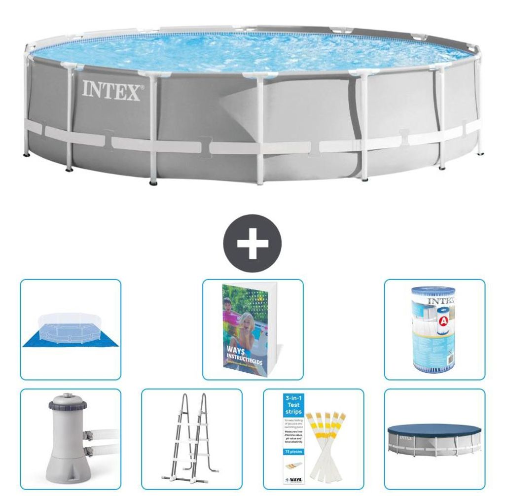 Prism Frame Pool Rund - 427x107 cm - 8-teilig S594
