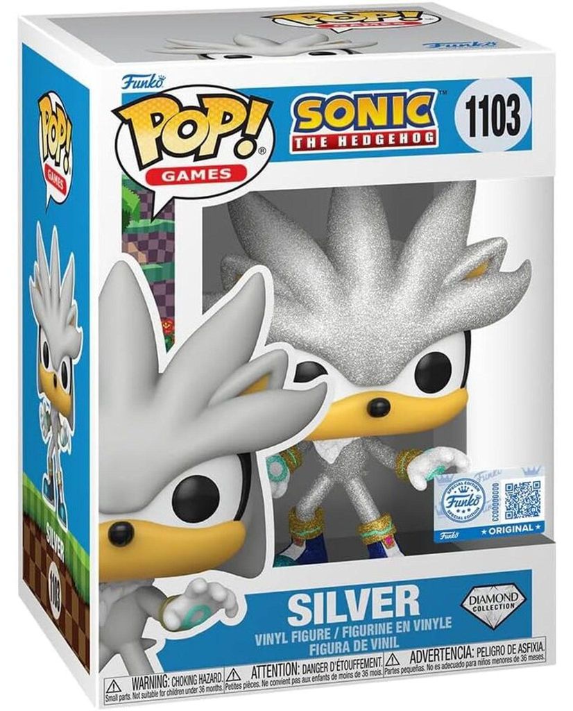 Funko Pop! Games: Sonic the Hedgehog - Silver (Diamond Produktbild 