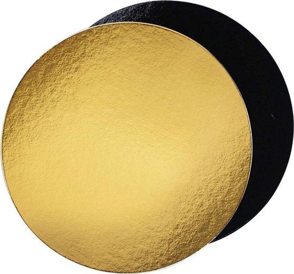 Runde Torte Ständer Dekoration 24cm schwarz Gold Karton