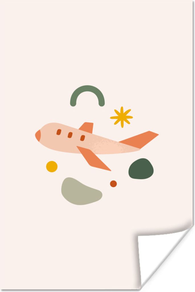 MuchoWow Poster Flugzeuge - Reisen - Sommer 120x180 cm - Kunstposter