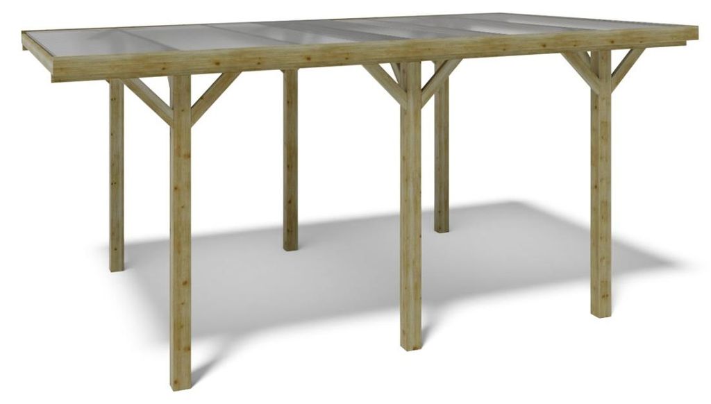 Carport Garagendach 3.04x5.12 m - 15.56 m2 - PVC-Abdeckung Produktbild 