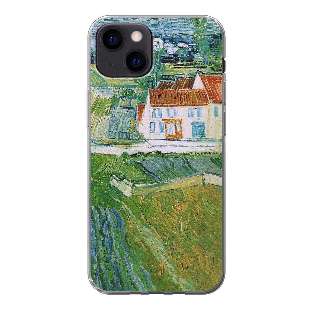 MuchoWow Handyhülle Schutzhülle Hülle für iPhone 13 mini Landschaft mit Kutsche und Zug - Vincent van Gogh Silikon Softcase Handy Hülle - So...