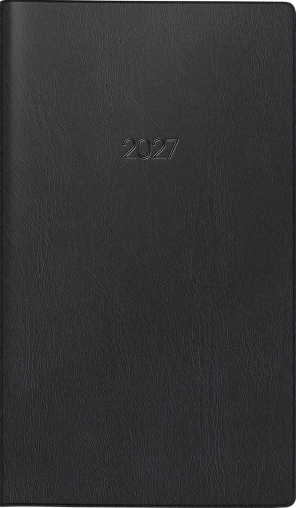 2027 Glocken Sichtkalender 2S/1Mo 9x15cm schwarz Produktbild 